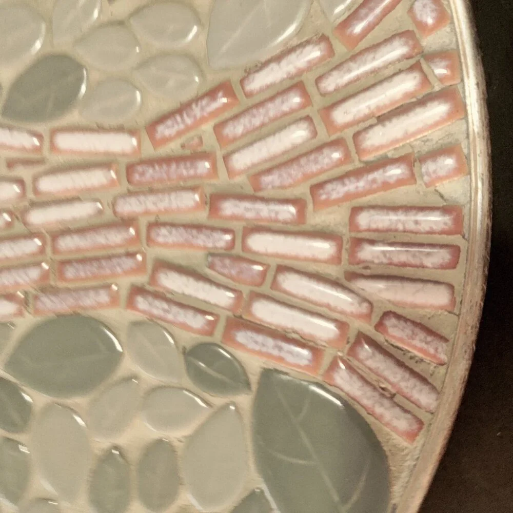 Mosaic Large Platter And Art Centerpiece. From Toscana Italy, Vintage